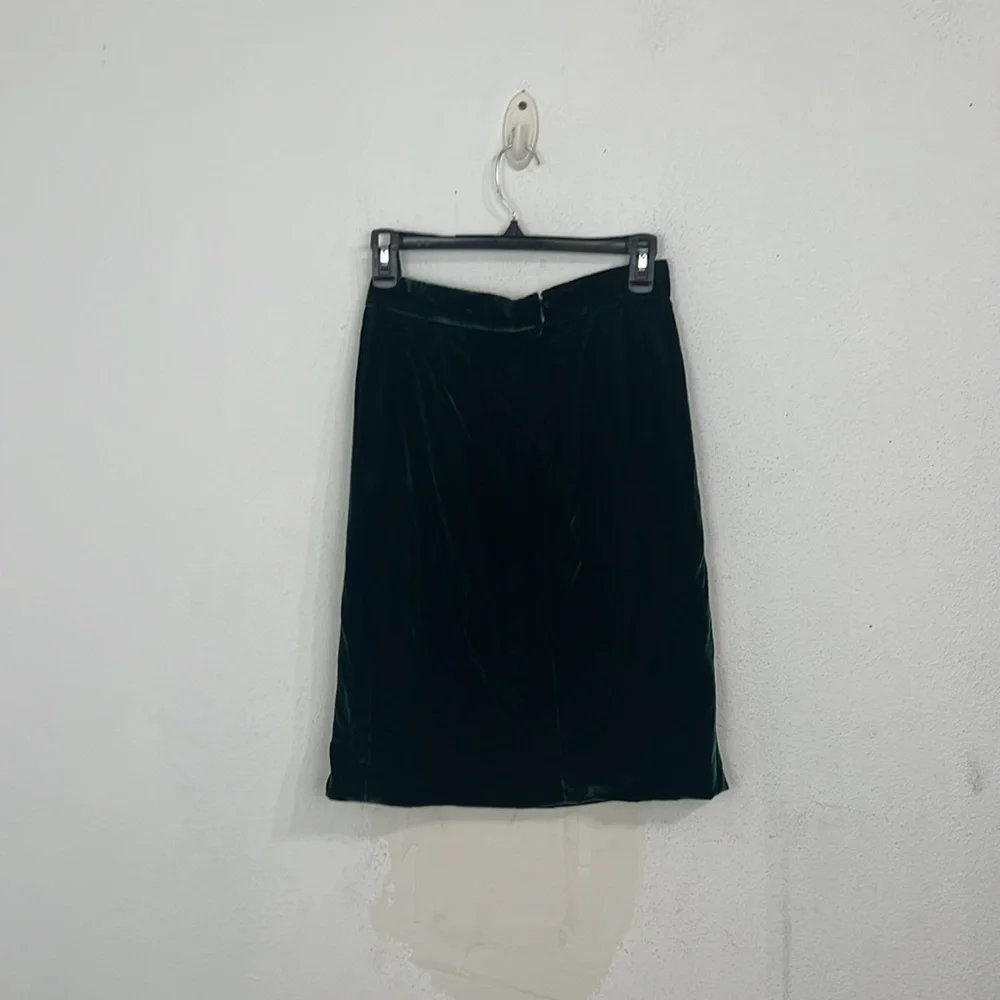 NOT FOR SALE DOLCE & GABANA green velvet midi skirt size 42 - Picture 6 of 14